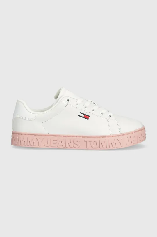 ροζ Δερμάτινα αθλητικά παπούτσια Tommy Jeans COOL SNEAKER SEASON Γυναικεία