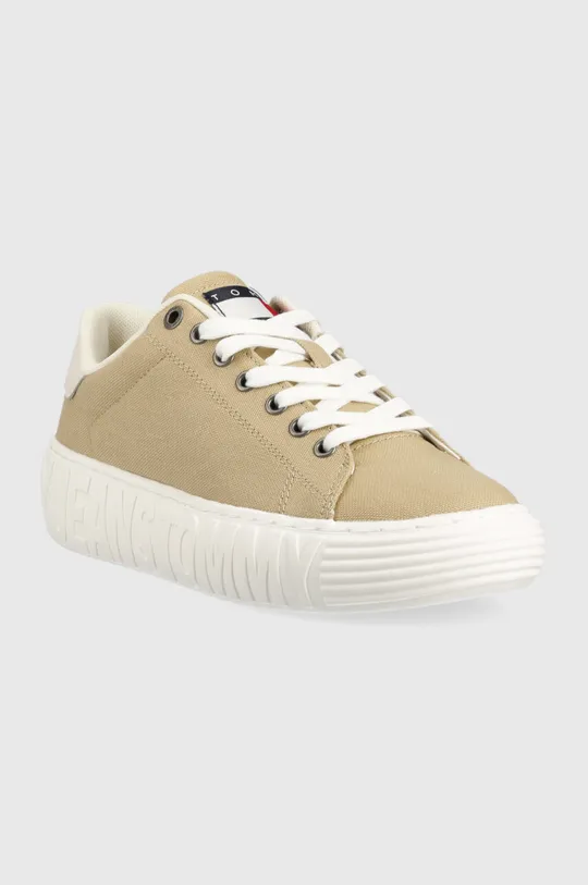 Tommy Jeans sneakers NEW CUPSOLE CNVAS LC beige