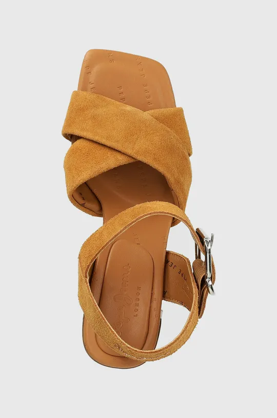 hnedá Semišové sandále Pepe Jeans ALTEA