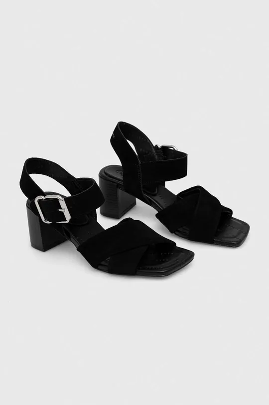 Semišové sandále Pepe Jeans ALTEA čierna