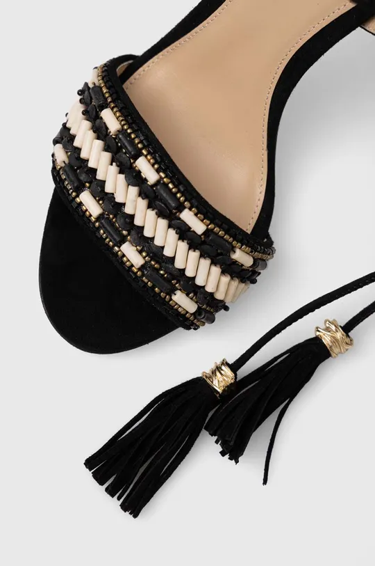 čierna Semišové sandále Elisabetta Franchi