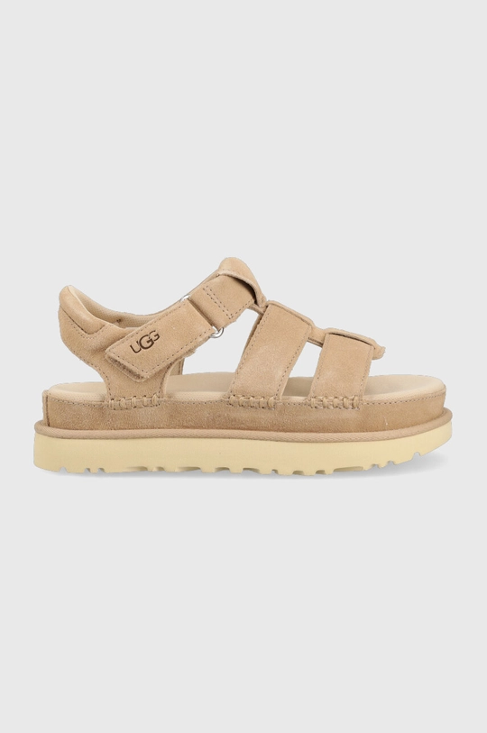 béžová Semišové sandále UGG Goldenstar Strap Dámsky