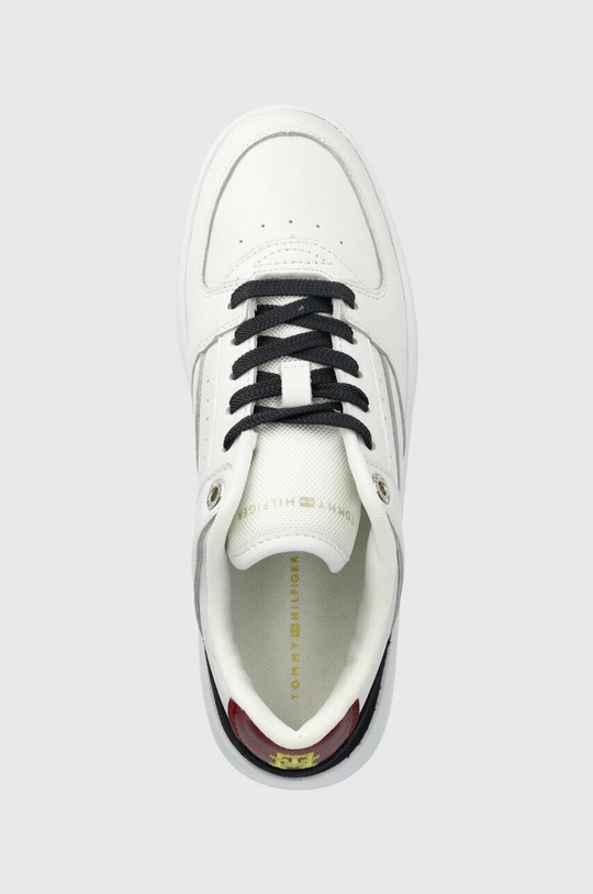 biały Tommy Hilfiger sneakersy skórzane LEATHER BASKET SNEAKER