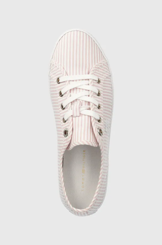 ροζ Πάνινα παπούτσια Tommy Hilfiger ESSENTIAL SNEAKER IN SEERSUCKER