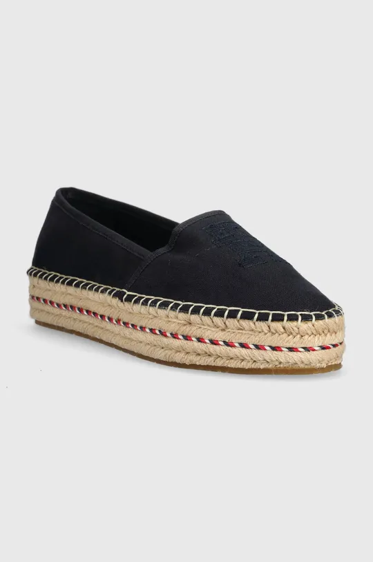 Espadrile Tommy Hilfiger TH EMBROIDERED FLATFORM mornarsko modra