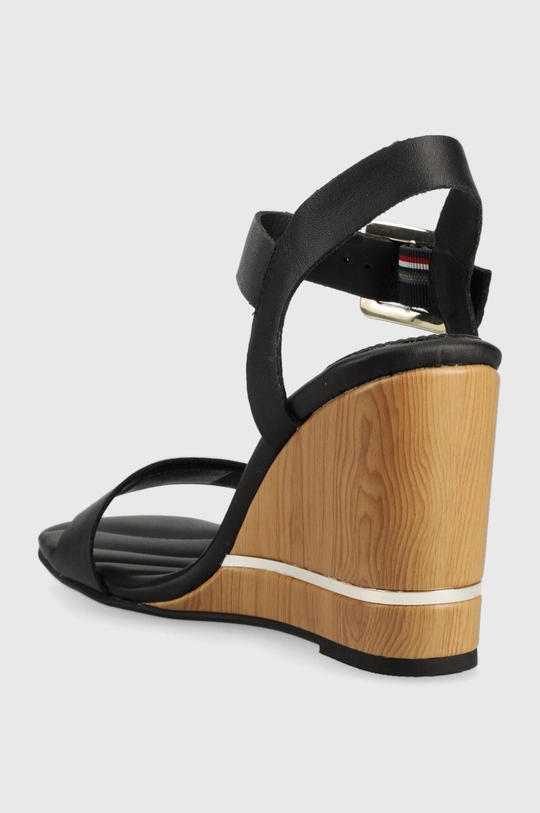 Sandale Tommy Hilfiger HARDWARE WEDGE SANDAL  Vanjski dio: Prirodna koža Unutrašnji dio: Sintetički materijal, Prirodna koža Potplat: Sintetički materijal