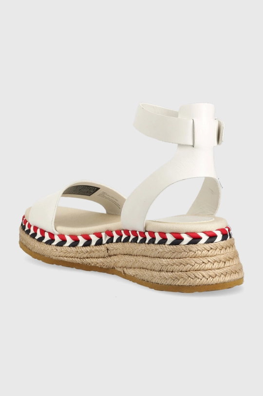 Kožne sandale Tommy Hilfiger LOW WEDGE SANDAL  Vanjski dio: Prirodna koža Unutrašnji dio: Tekstilni materijal, Prirodna koža Potplat: Sintetički materijal