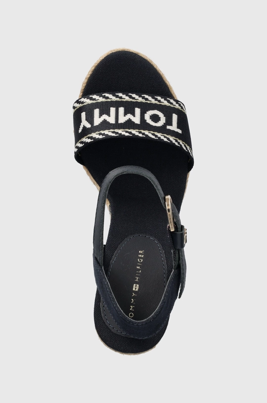 mornarsko modra Sandali Tommy Hilfiger SEASONAL WEBBING WEDGE