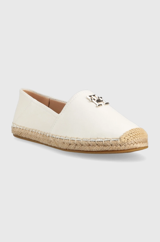 Δερμάτινες εσπαντρίγιες Tommy Hilfiger ESSENTIAL LEATHER ESPADRILLE μπεζ