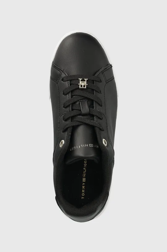 μαύρο Δερμάτινα αθλητικά παπούτσια Tommy Hilfiger COURT SNEAKER GOLDEN TH