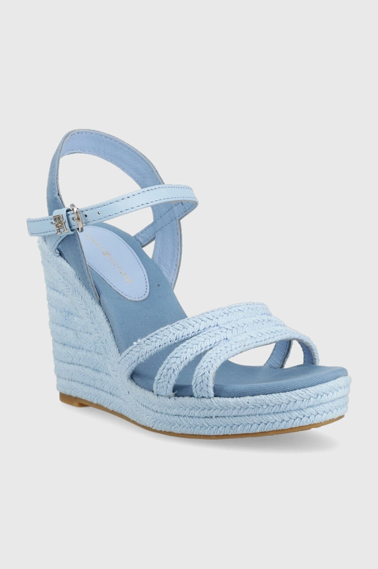 Tommy Hilfiger sandały ESSENTIAL WEDGE SANDAL niebieski