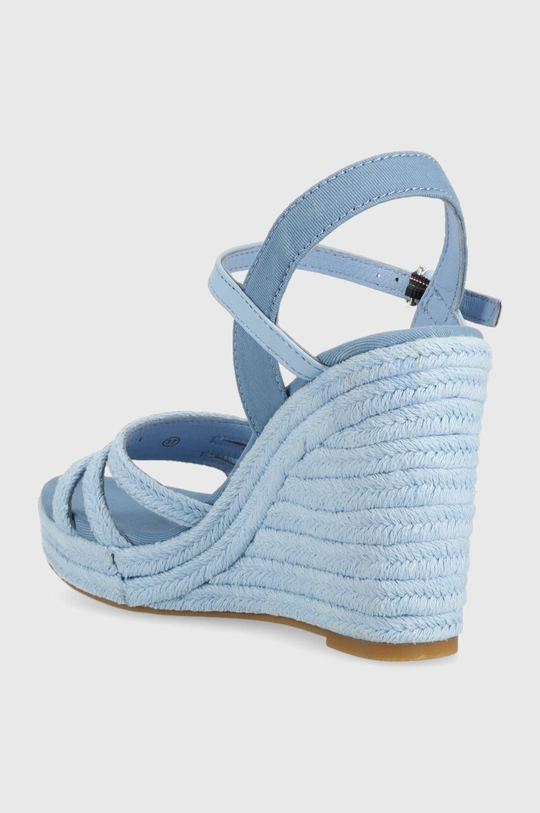 Σανδάλια Tommy Hilfiger ESSENTIAL WEDGE SANDAL  Πάνω μέρος: Υφαντικό υλικό, Φυσικό δέρμα Εσωτερικό: Υφαντικό υλικό, Φυσικό δέρμα Σόλα: Συνθετικό ύφασμα