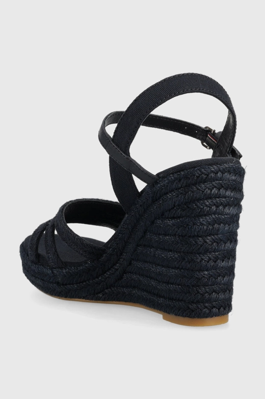 Σανδάλια Tommy Hilfiger ESSENTIAL BASIC WEDGE SANDAL  Πάνω μέρος: Υφαντικό υλικό, Φυσικό δέρμα Εσωτερικό: Υφαντικό υλικό, Φυσικό δέρμα Σόλα: Συνθετικό ύφασμα