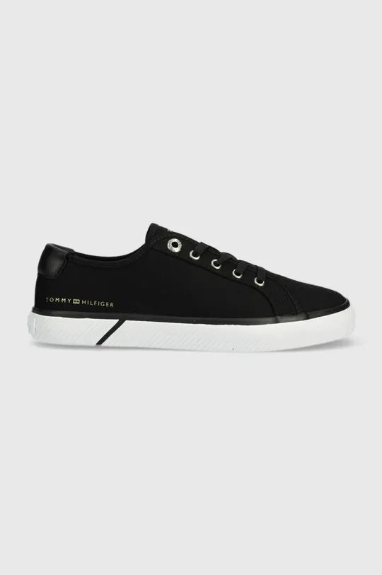 czarny Tommy Hilfiger tenisówki LACE UP VULC SNEAKER BL Damski