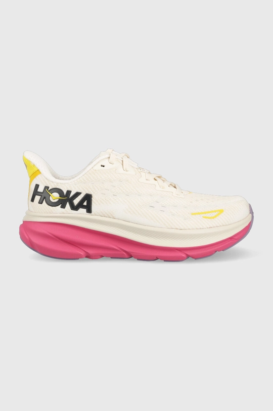 beige Hoka One One running shoes Clifton 9 Women’s