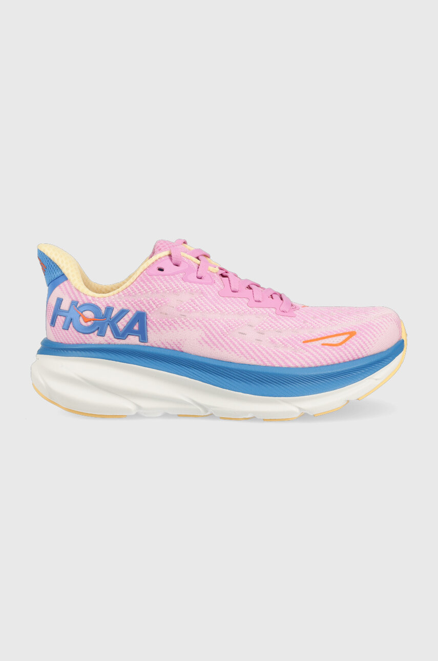 fioletowy Hoka One One buty do biegania Clifton 9 Damski