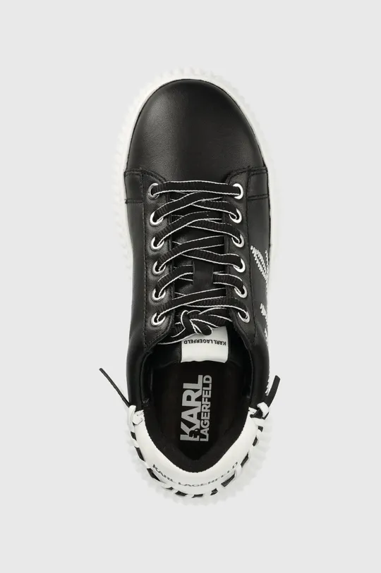 czarny Karl Lagerfeld sneakersy skórzane KREEPER LO