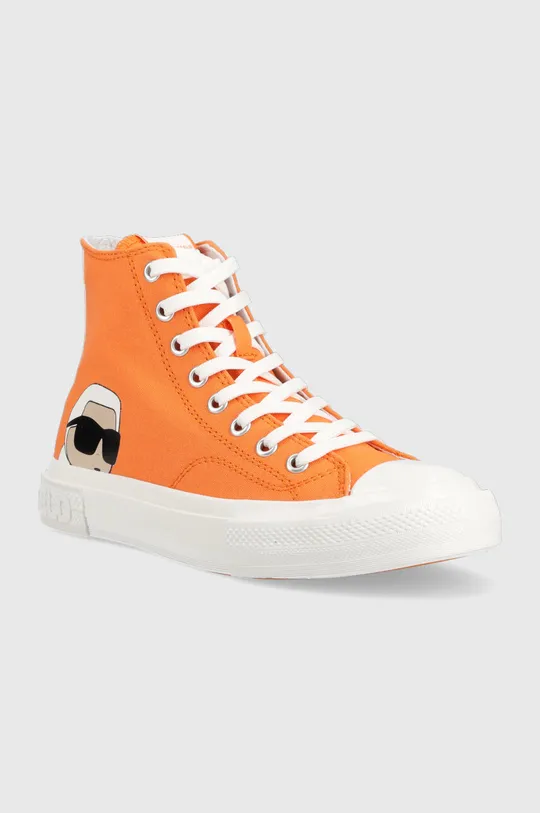 Πάνινα παπούτσια Karl Lagerfeld KAMPUS III πορτοκαλί