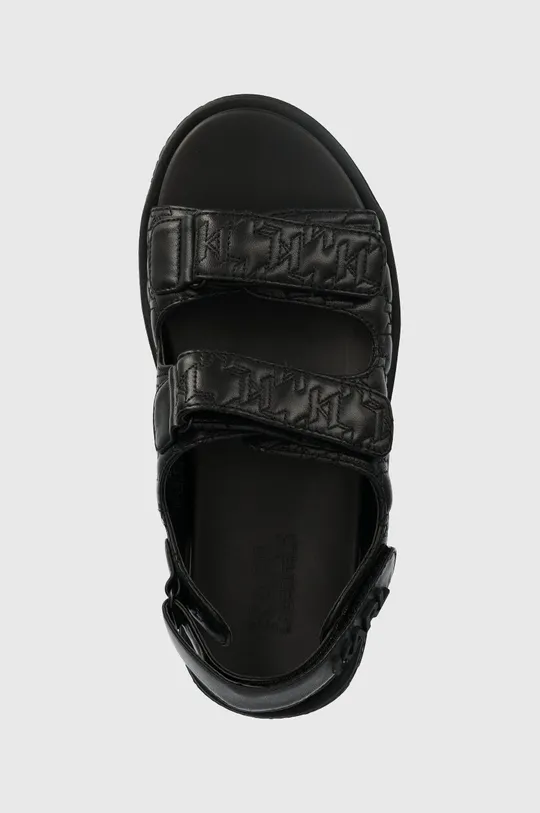 čierna Kožené sandále Karl Lagerfeld SALON TRED