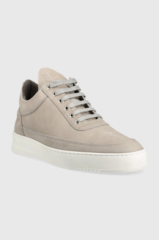 Замшевые кроссовки Filling Pieces Low Top Ripple Nubuck серый