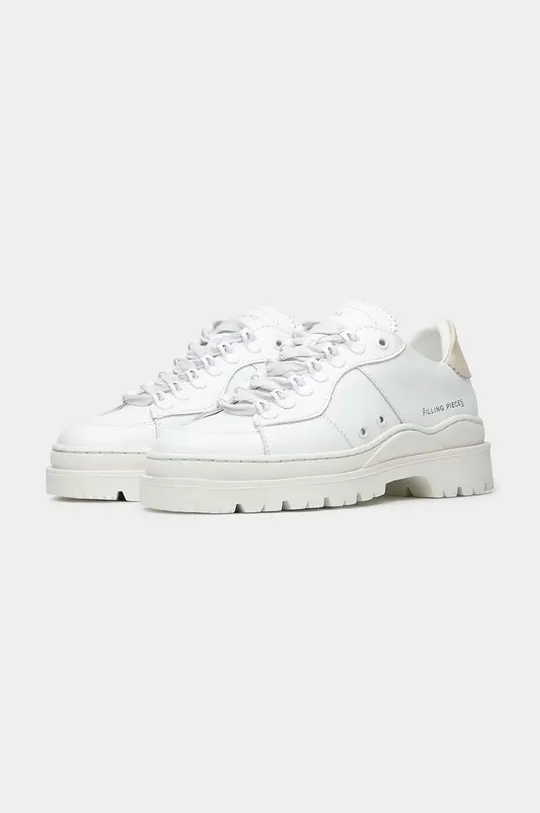 Filling Pieces sneakers in pelle Court Serrated bianco