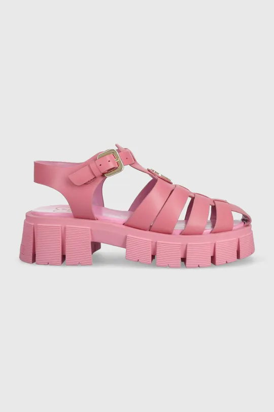 ružová Kožené sandále Love Moschino Dámsky