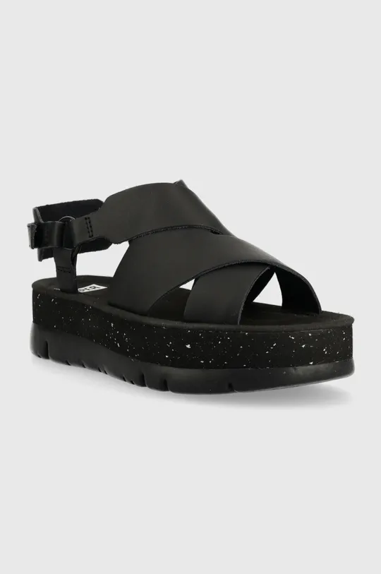 Kožené sandále Camper Oruga Up čierna