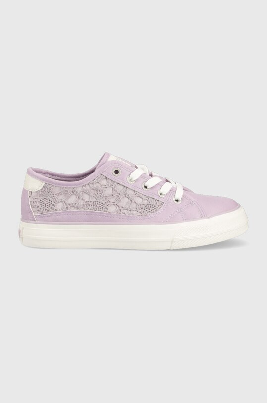 MUSTANG Damen Sneaker 1272309/88 - Lässiger Schuh Aus Kunstleder & Textil Mit Häkeleinsatz