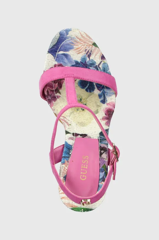 ružová Semišové sandále Guess FACY