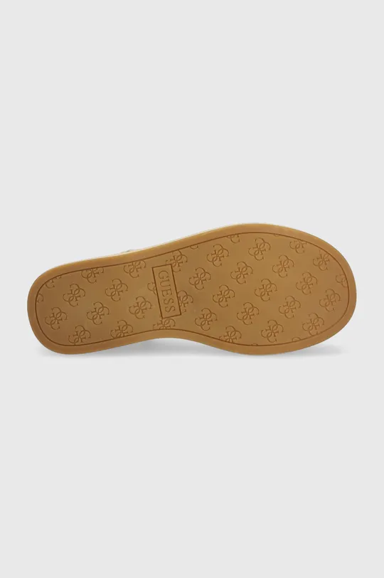 Kožené sandále Guess ZALLA béžová farba, FL6ZLL LEA04 | ANSWEAR.sk