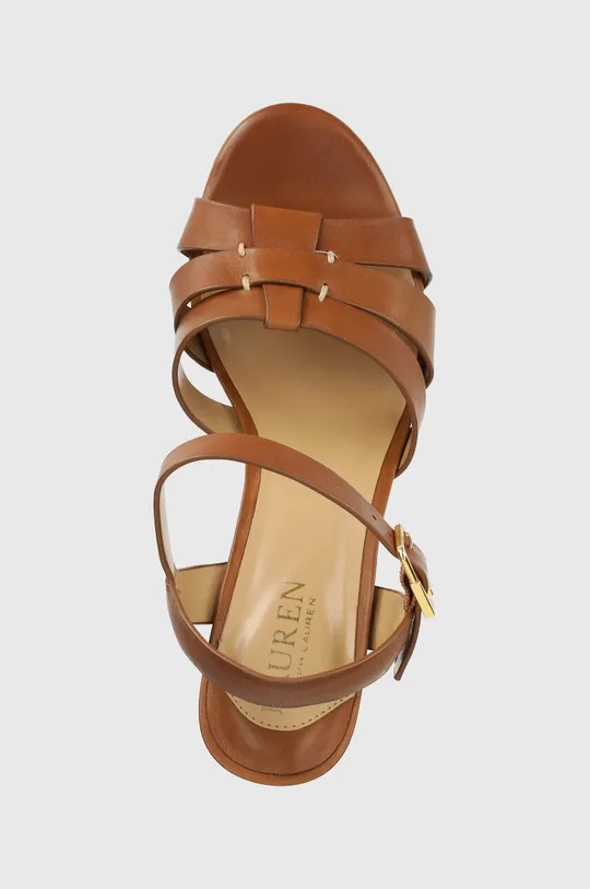 hnedá Kožené sandále Lauren Ralph Lauren Soffia