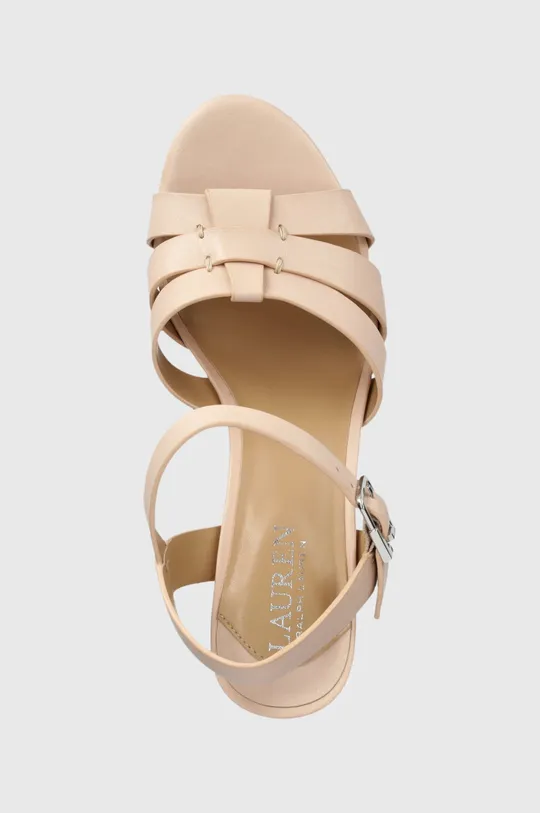 ružová Kožené sandále Lauren Ralph Lauren Soffia