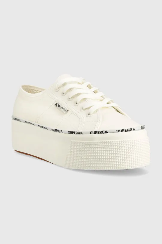 Πάνινα παπούτσια Superga 2790 LOGO PIPING λευκό
