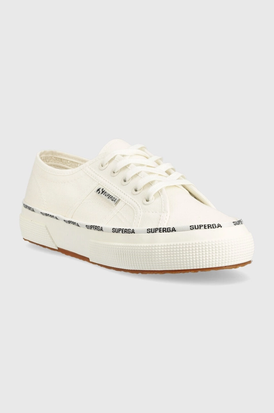 Πάνινα παπούτσια Superga 2750 LOGO PIPING λευκό