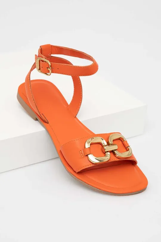 Usnjeni sandali Mexx Lena oranžna