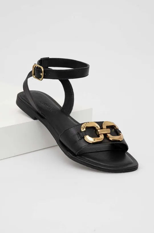 Kožené sandále Mexx Lena čierna