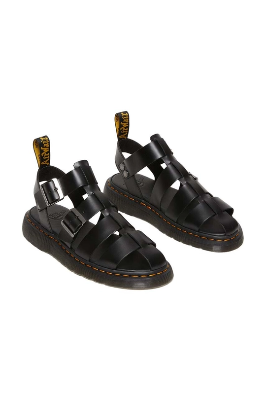 μαύρο Δερμάτινα σανδάλια Dr. Martens Garin