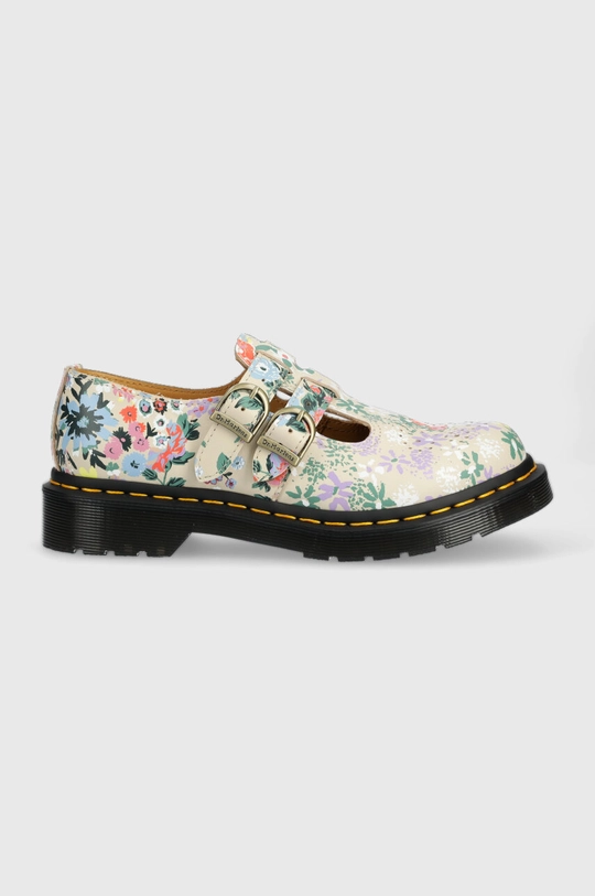 beżowy Dr. Martens półbuty skórzane 8065 Mary Jane Damski