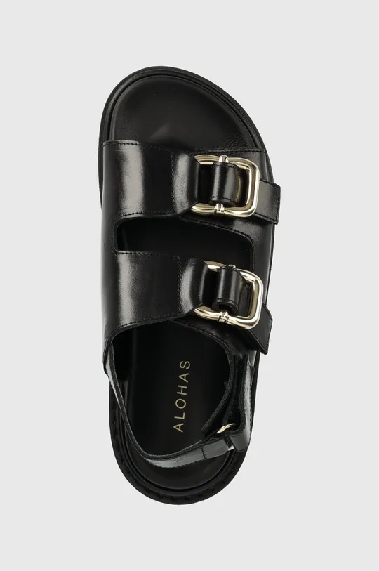 čierna Kožené sandále Alohas Harper