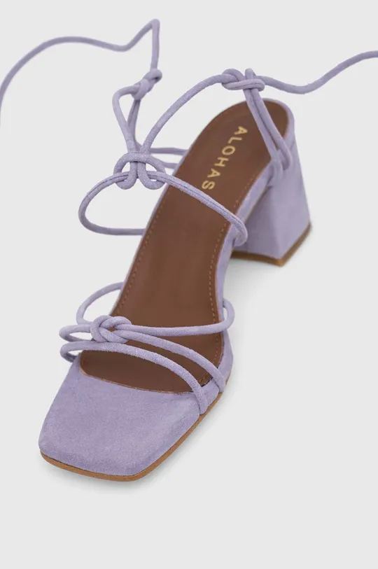 Semišové sandále Alohas Paloma fialová