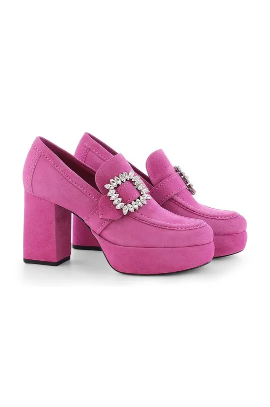Kennel & Schmenger magassarkú cipő velúrból Indie rózsaszín
