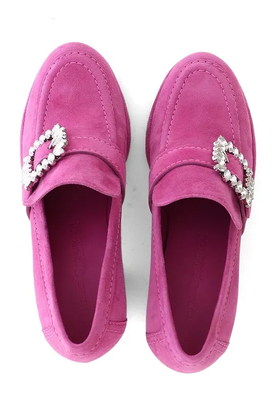 rózsaszín Kennel & Schmenger magassarkú cipő velúrból Indie