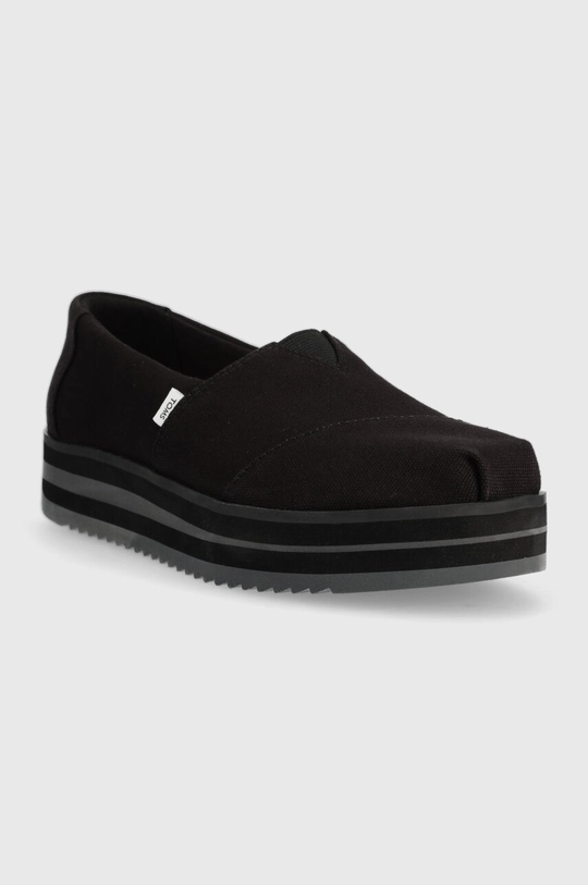 Espadrile Toms Alpargata Midform črna