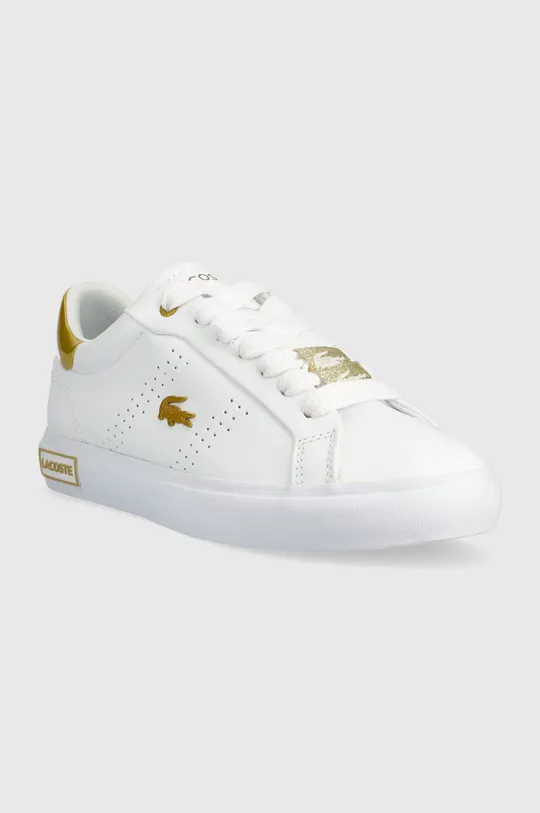 Δερμάτινα αθλητικά παπούτσια Lacoste Powercourt 2.0 λευκό
