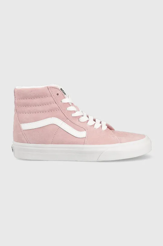 ροζ Σουέντ αθλητικά παπούτσια Vans SK8-Hi Γυναικεία