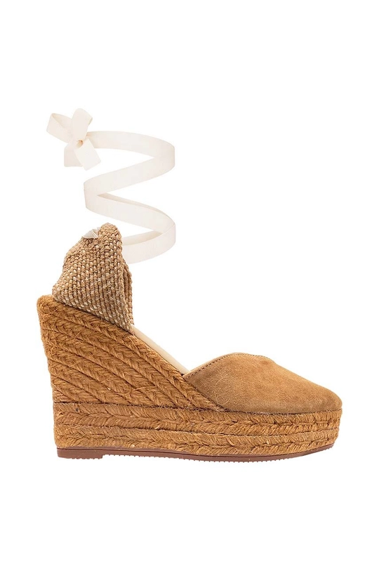 brązowy Manebi espadryle Heart-Shaped Wedge Espadrilles Damski