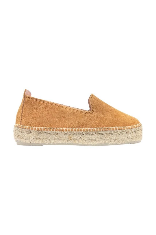 brązowy Manebi espadryle zamszowe Double Sole Espadrilles Damski