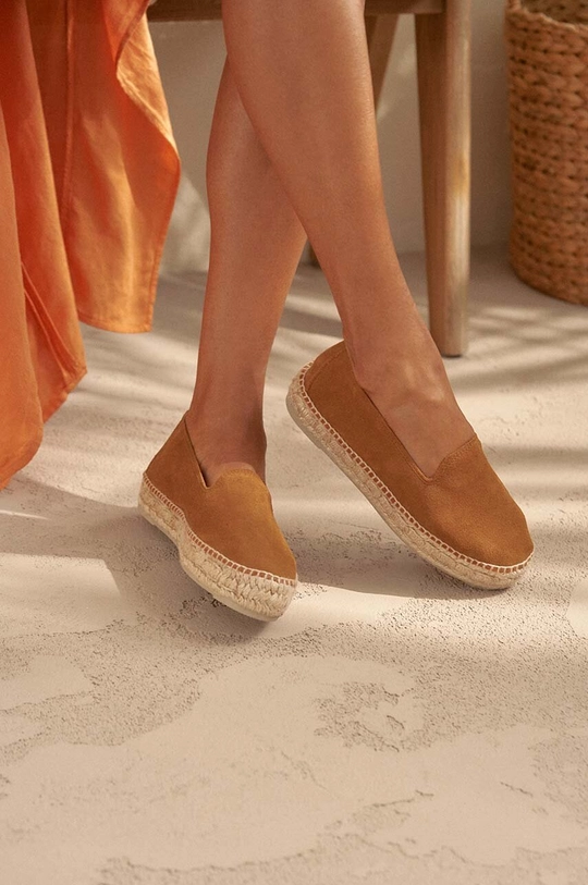 коричневый Замшевые эспадрильи Manebi Double Sole Espadrilles