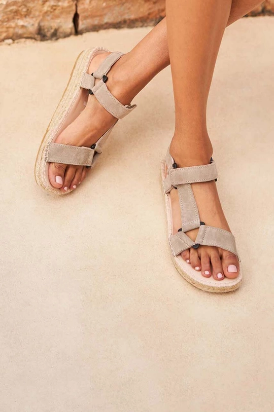 Manebi sandały zamszowe Hiking Sandals Cholewka: Skóra naturalna, Podeszwa: Materiał syntetyczny