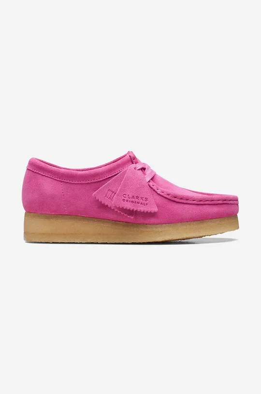 pink Clarks suede shoes Wallabee Women’s